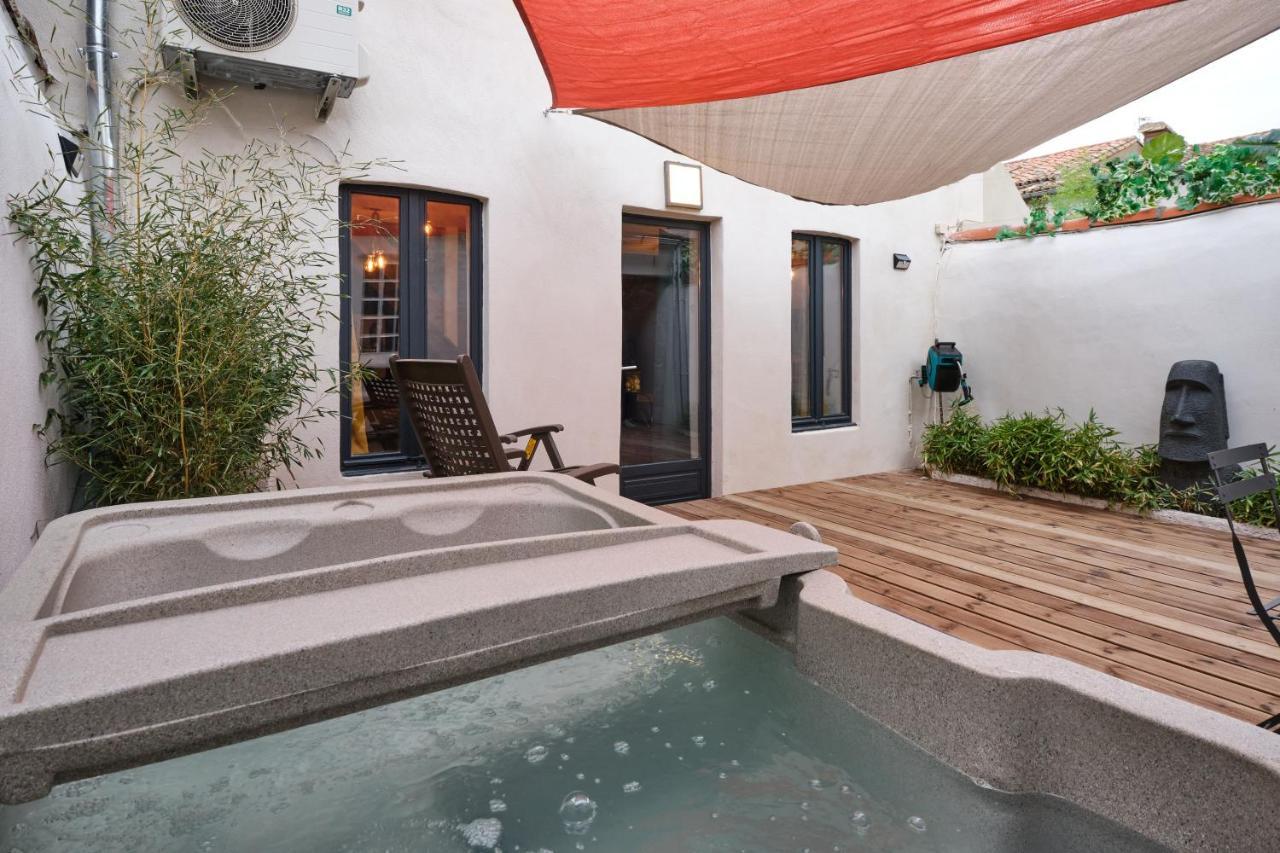 Melina - Jacuzzi - Maison Avec Cour Climatisee Proche Cite Medieval Carcassonne Luaran gambar